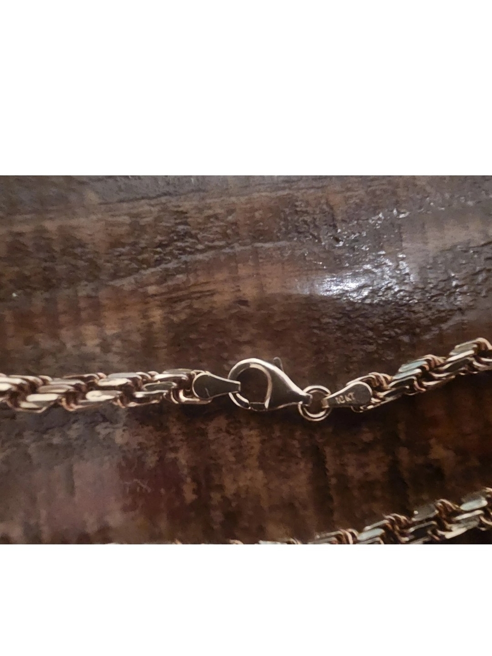 10ct Gold Ralph Lauren Twisted Rope Chain Necklace in Two-Tone Metal